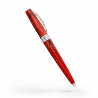 penna a sfera visconti mirage colore rosso con finiture cromate
