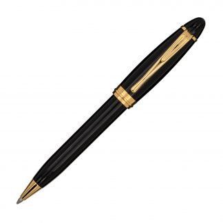 penna a sfera aurora modello ipsilon corpo in resina finiture placcate oro colore nero