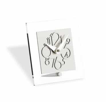 orologio da tavolo incantesimo design metropolis metal spazzolato