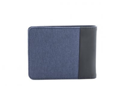 retro del portafoglio nava twin piccolo con 4 tasche per carte di credito portamonete rfid colore blu