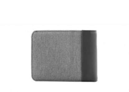 retro del portafoglio nava twin piccolo con 4 tasche per carte di credito portamonete rfid colore grigio