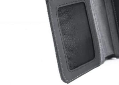interno del portafoglio in verticale nava linea twin con 7 tasche per carte di credito ed rfid colore antracite