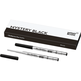 confezione da 2 refill per penna a sfera Montblanc tratto broad colore mystery black