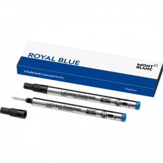 confezione da 2 refill per penna roller Le Grand Montblanc tratto medium colore royal blue