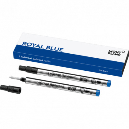 confezione da 2 refill per penna roller Le Grand Montblanc tratto medium colore royal blue