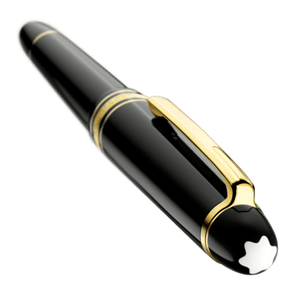 penna roller Montblanc Meisterstück classique in pregiata resina nera finiture oro