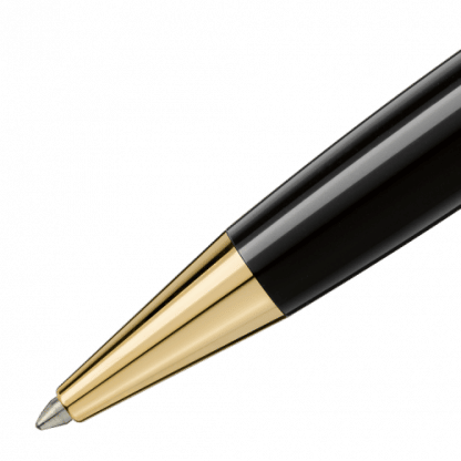 Puntale penna a sfera Montblanc Meisterstück Classique in pregiata resina nera con finiture placcate in oro
