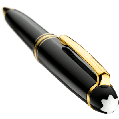 Penna a sfera Montblanc Meisterstück Classique in pregiata resina nera con finiture placcate in oro