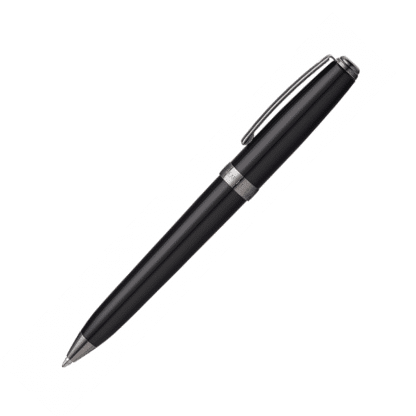 penna a sfera sheaffer sagaris colore nero con finiture color canna di fucile