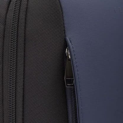 Fedon zaino Tech per pc da 13" colore Blu particolare della zip anteriore
