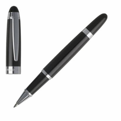 Hugo Boss Icon penna rollerball di colore nero con finiture cromate